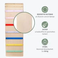 Rutsche/Rutschbrett mit Leiter (2 in 1) - Bunt